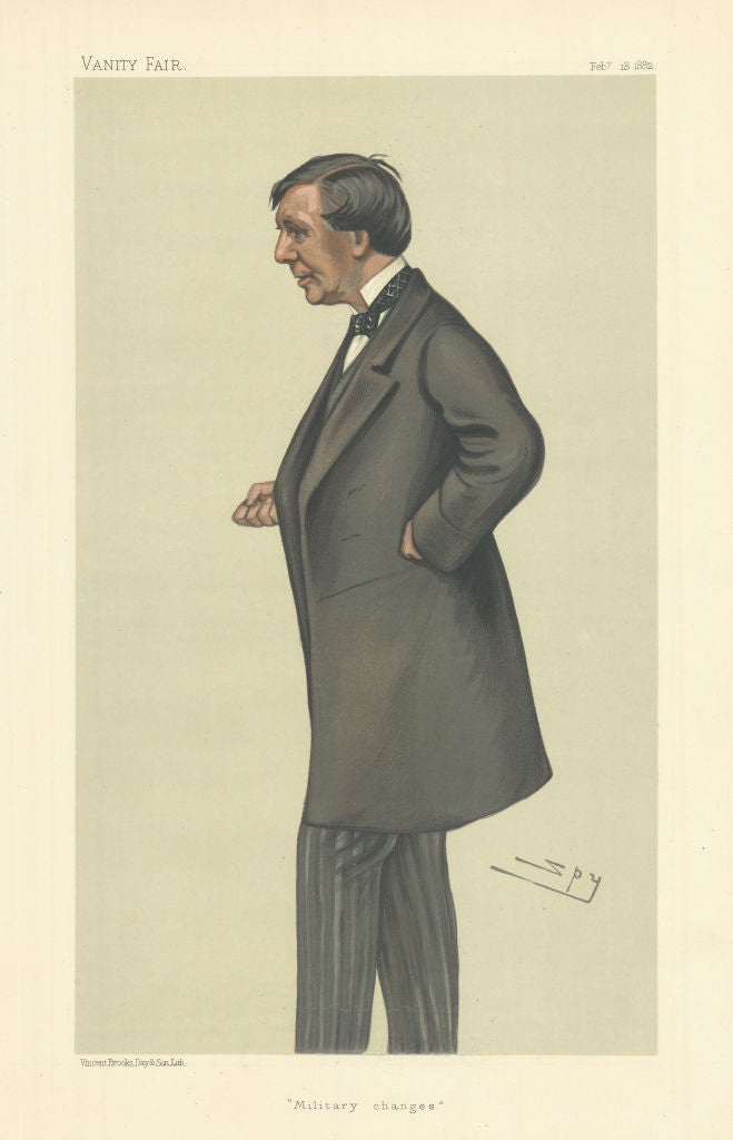 VANITY FAIR SPY CARTOON John Holms 'Military changes' Scotland 1882 old print